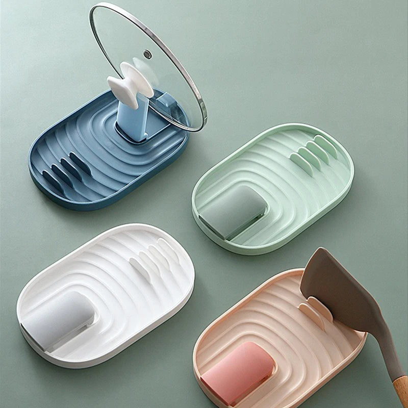 Polychrome Foldable Nordic Style Pot Lid Holder Storage Rack Practical Multifunctional Utensils