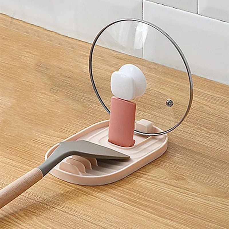 Polychrome Foldable Nordic Style Pot Lid Holder Storage Rack Practical Multifunctional Utensils