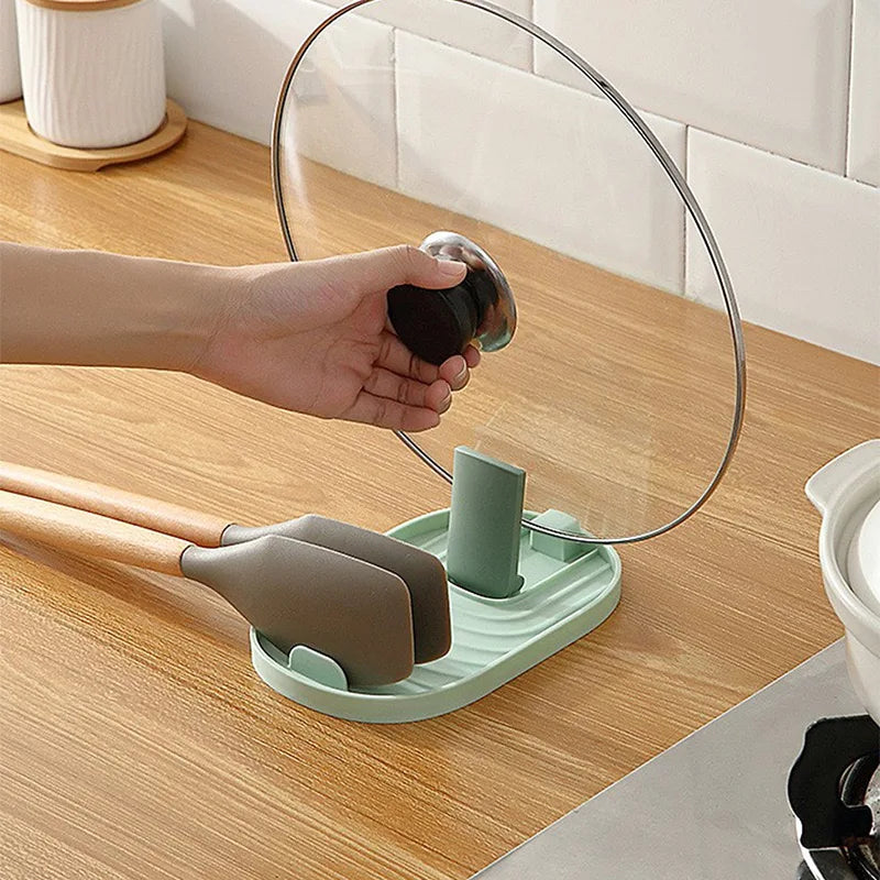 Polychrome Foldable Nordic Style Pot Lid Holder Storage Rack Practical Multifunctional Utensils