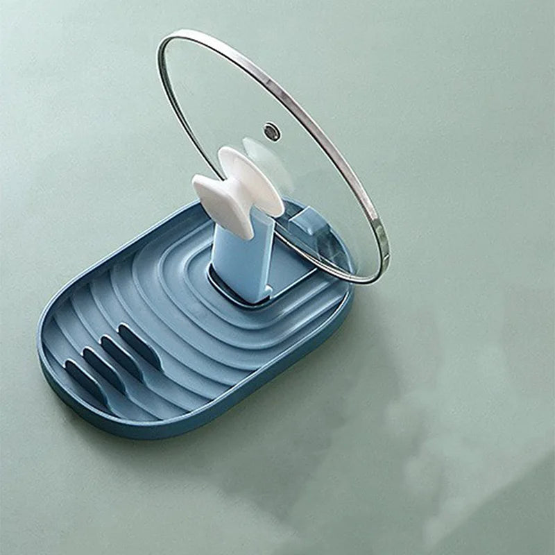 Polychrome Foldable Nordic Style Pot Lid Holder Storage Rack Practical Multifunctional Utensils