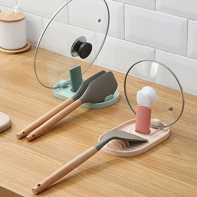 Polychrome Foldable Nordic Style Pot Lid Holder Storage Rack Practical Multifunctional Utensils