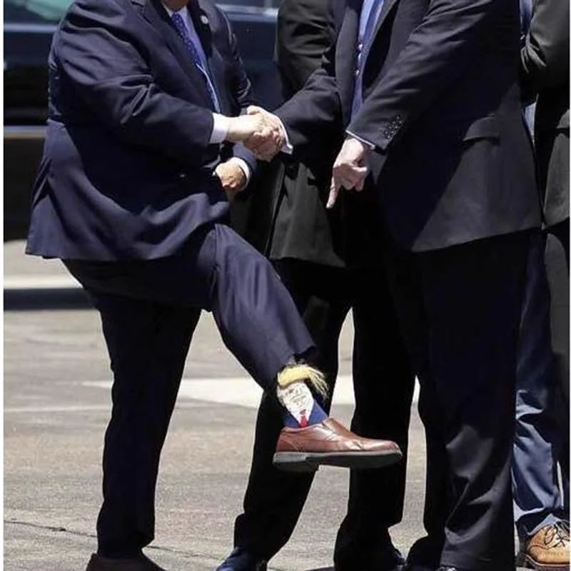 Funny Donald Trump Socks with 3D Fake Hair