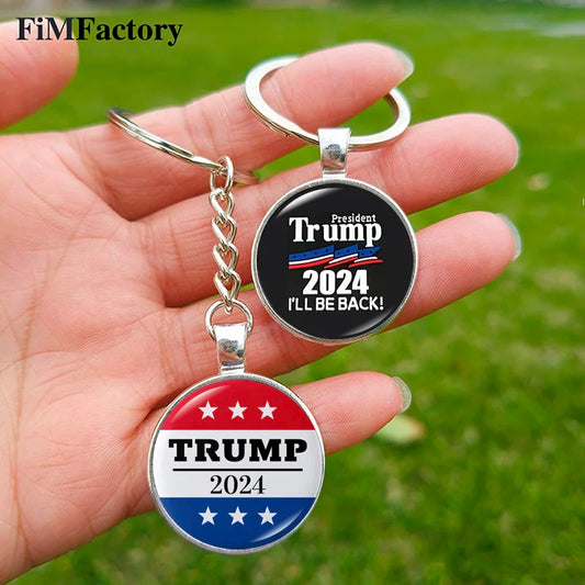 Trump 2024 Flag Keychain