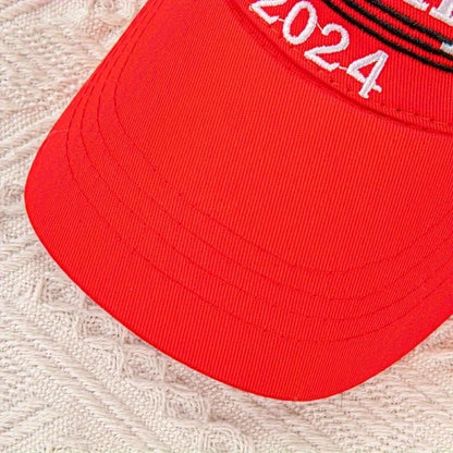 Trump 2024 Hat with Hair | Adjustable MAGA Hat for Men & Women | Fun & Functional Sun Protection